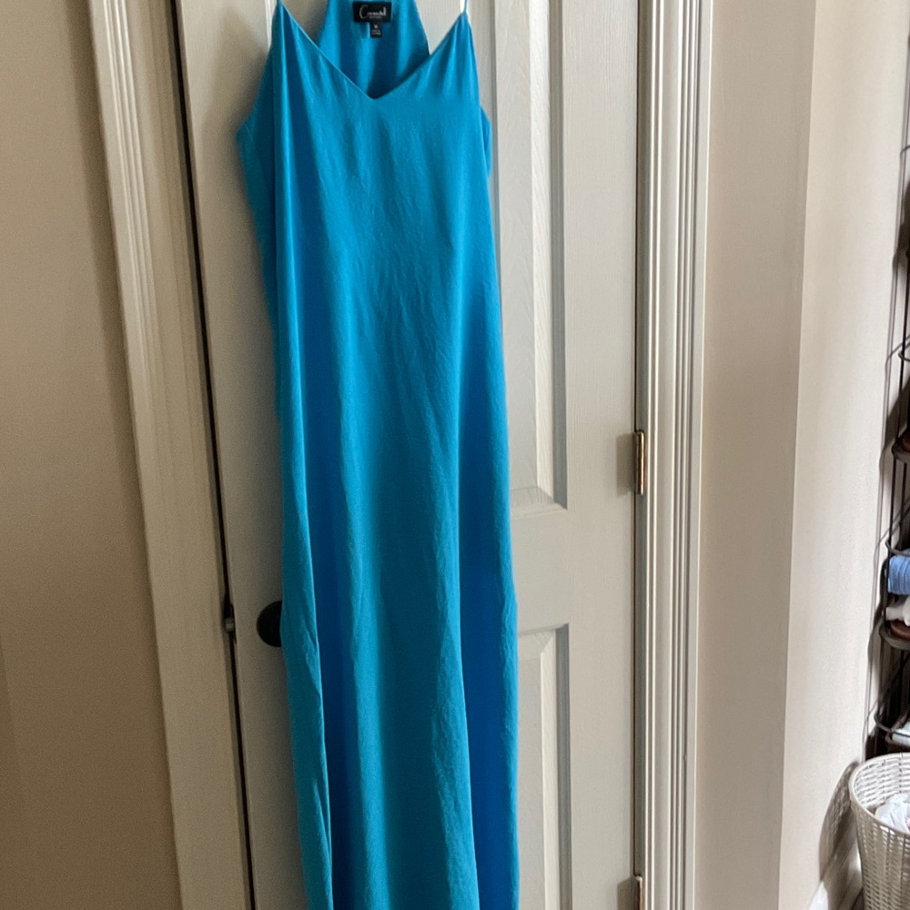Connected Apparel Vibrant Blue Maxi Dress
